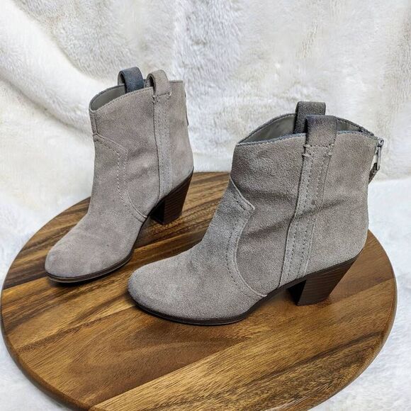 Sam Edelman London Putty Ankle Leather Heel Boots Booties Size 6M - Picture 1 of 11